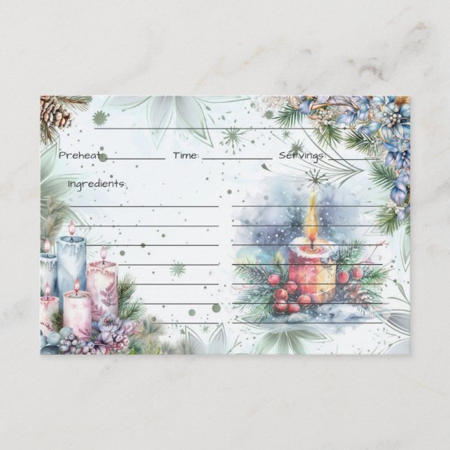 D'accompagnement Carte de recette d'épices d'hiver (Devant)