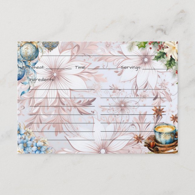 D'accompagnement Carte de recette du matin de Noël (Devant)