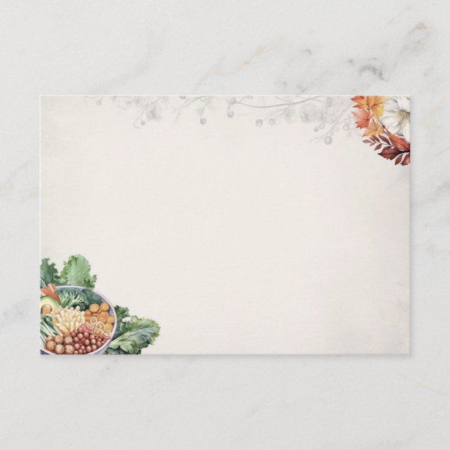 D'accompagnement Carte de recette noire de base Soup Du Jour (Devant)