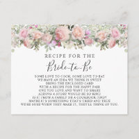 Carte de recette Rose de jardin rose Fête des mari