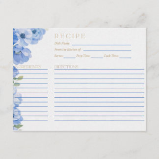 D'accompagnement Carte de recette Something Blue