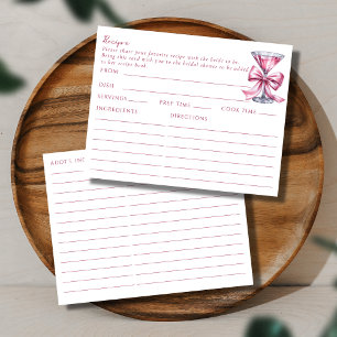 D'accompagnement Carte de recette thématique Double Face Chic Pink