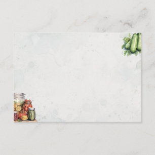 D'accompagnement Carte de recette vide de base Pickle Jar