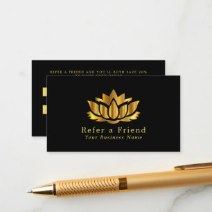 D'accompagnement Carte de référence Gold Lotus Flower