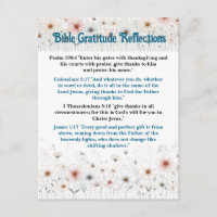 Carte de réflexions de gratitude biblique personna