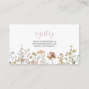 D'accompagnement Carte de registre de cadeaux pour bébé Shower Fleu