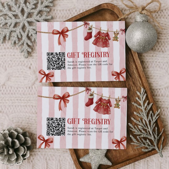 D'accompagnement Carte de registre de code QR de cadeau de douche d (Créateur téléchargé)