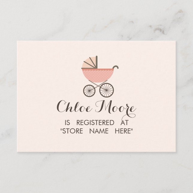 D'accompagnement Carte de registre de douche pour bébé Chic Pram Gi (Devant)