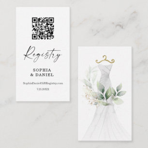 D'accompagnement Carte de registre de mariage à l'aquarelle avec fe