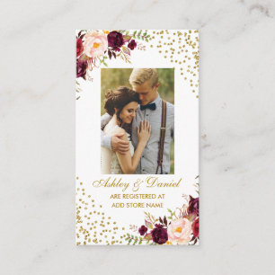 D'accompagnement Carte de registre de photos de mariage bordeaux GB