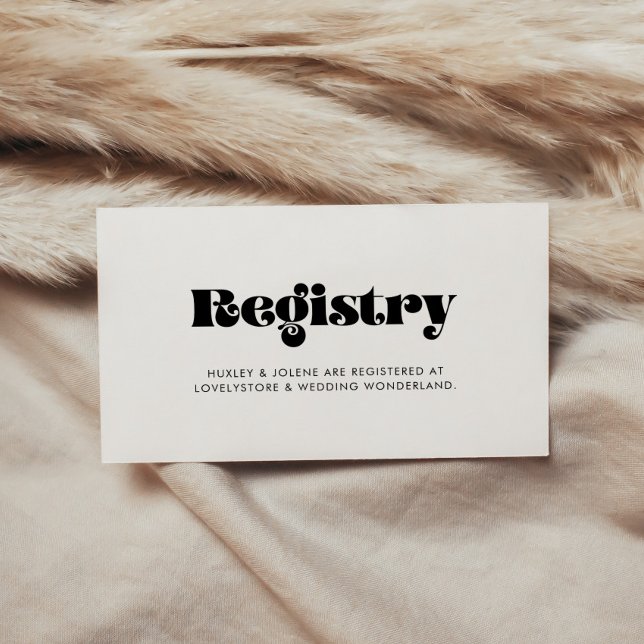 D'accompagnement Carte de Registre du mariage de script rétro vinta (Créateur téléchargé)