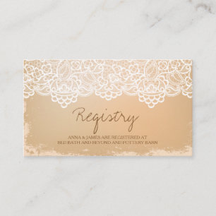 D'accompagnement Carte de registre en dentelle Vintage rustique