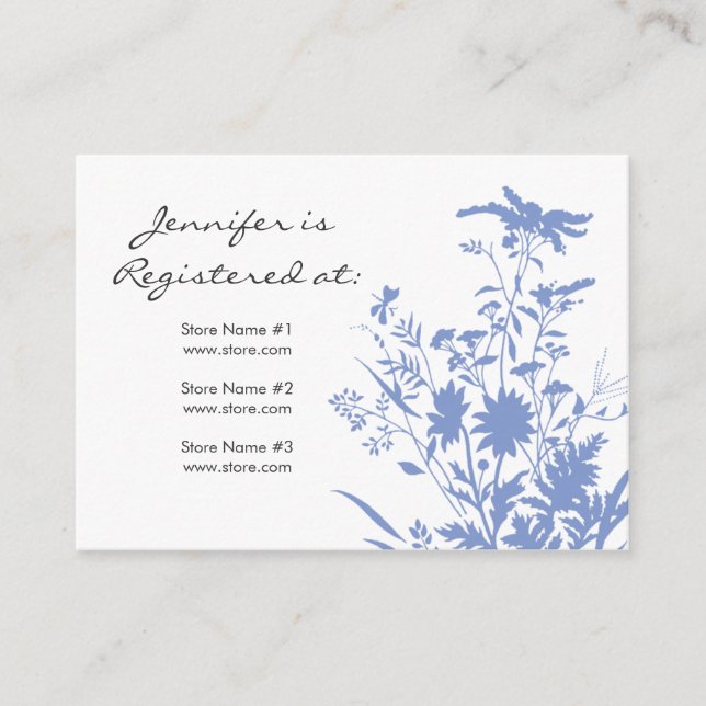 D'accompagnement Carte de registre fleur sauvage (Devant)