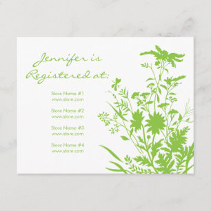 D'accompagnement Carte de registre fleur sauvage - 4,25 po x 5,5 po