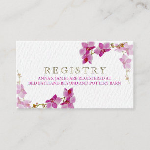 D'accompagnement Carte de Registre Mariage Orchid Paradise
