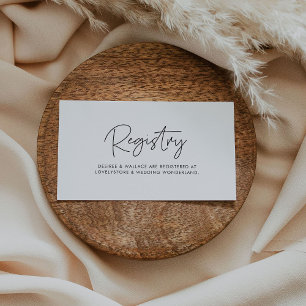D'accompagnement Carte de registre minimaliste moderne pour mariage