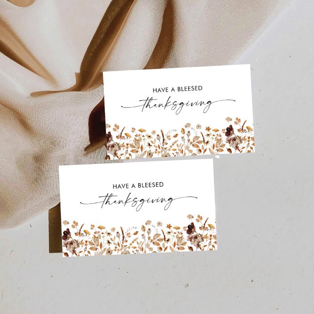 D'accompagnement Carte de remerciement avec feuilles d'automne (Créateur téléchargé)