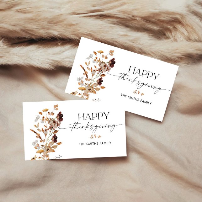 D'accompagnement Carte de remerciement avec feuilles d'automne (Créateur téléchargé)