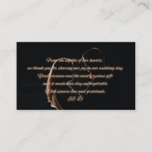 Carte de remerciement de mariage pour photo sombre