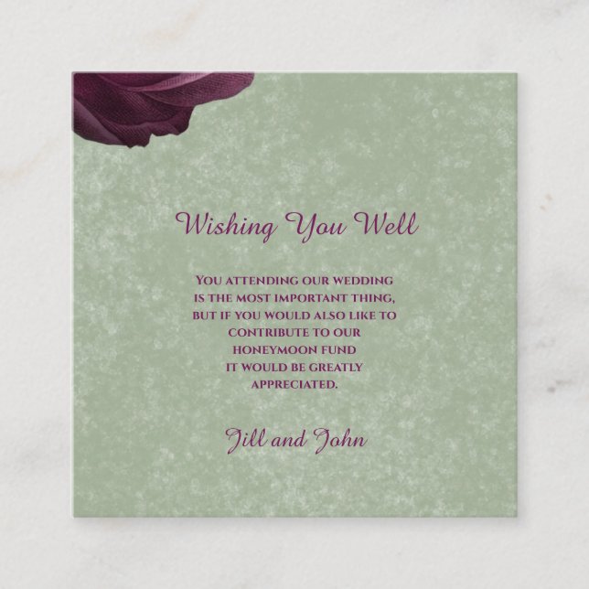 D'accompagnement Carte de remerciement de mariage Sage Vert  (Devant)