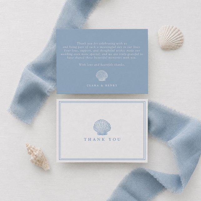 D'accompagnement Carte de remerciement plat pour mariage côtier coq (Créateur téléchargé)