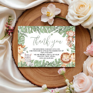 D'accompagnement Carte de remerciement pour Baby Shower Safari