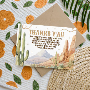 D'accompagnement Carte de remerciement pour Baby Shower Western