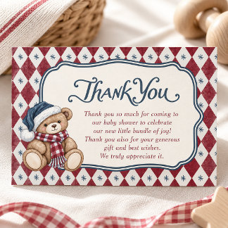 D'accompagnement Carte de remerciement pour bébé garçon chic avec o