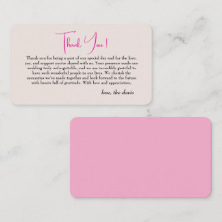 D'accompagnement carte de remerciement simple de fleur de cerisier