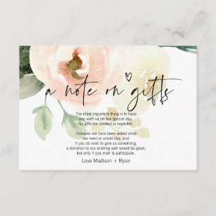 D'accompagnement Carte de Remerciements de Mariage Fleurie Rose Pâl