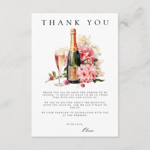 D'accompagnement Carte de remerciements Fête des mariées Brunch & B