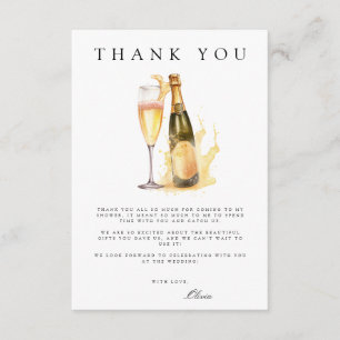 D'accompagnement Carte de remerciements Fête des mariées Brunch & B