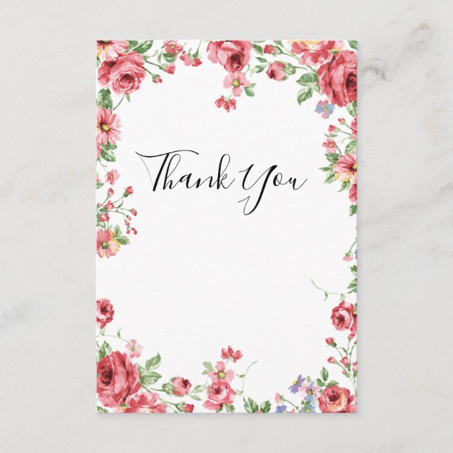D'accompagnement Carte de remerciements floral (Devant)