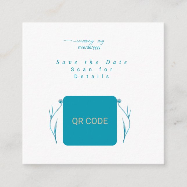 D'accompagnement Carte de rendez-vous à sauvegarder avec code QR po (Devant)