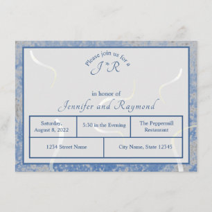 D'accompagnement Carte de repas de répétition avec monogramme et ma