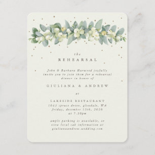 D'accompagnement Carte de répétition de mariage crème avec des snow