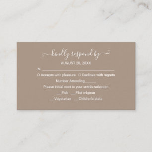D'accompagnement Carte de réponse de mariage à monogramme Grullo