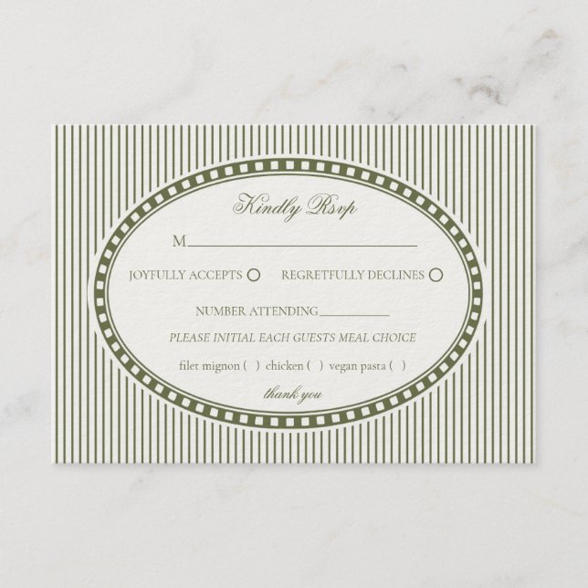 D'accompagnement Carte de réponse de mariage à motif harlequin rayé (Devant)