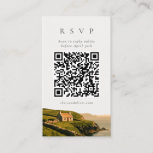 D'accompagnement Carte de réponse de mariage avec code QR Cottage C