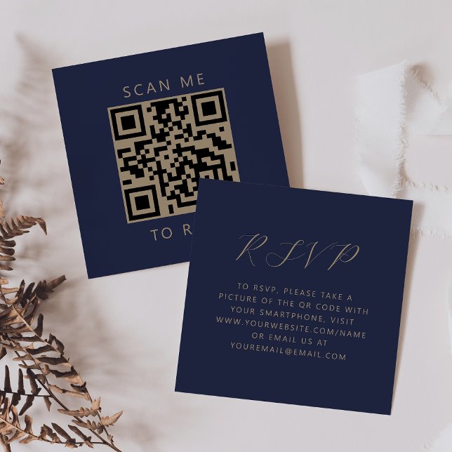 D'accompagnement Carte de réponse de mariage avec code QR de Budget (Créateur téléchargé)