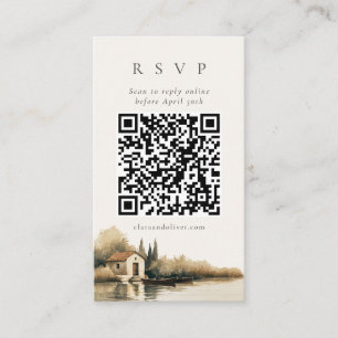 D'accompagnement Carte de réponse de mariage avec code QR de la mai
