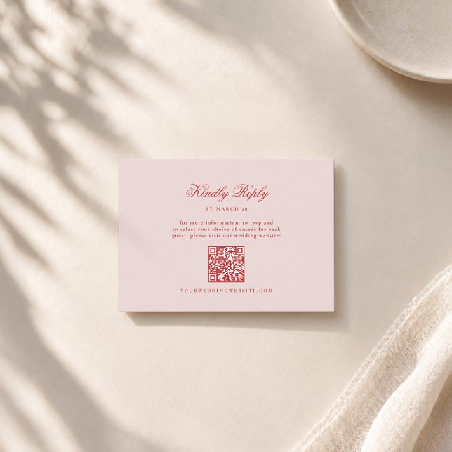 D'accompagnement Carte de réponse de mariage avec code QR Raspberry (Créateur téléchargé)