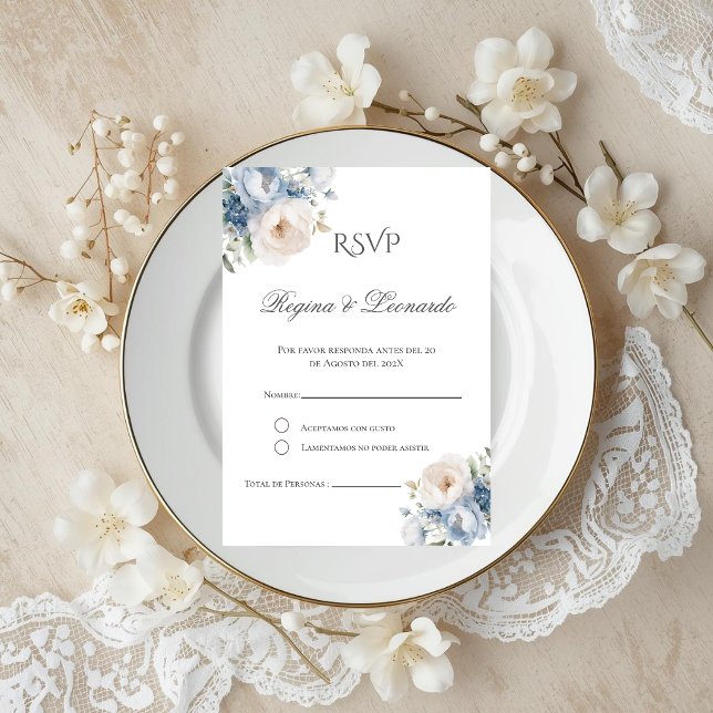 D'accompagnement Carte de réponse de mariage bohème espagnol (Créateur téléchargé)