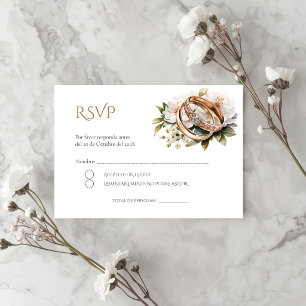 D'accompagnement Carte de réponse de mariage bohème espagnol