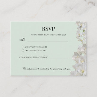 D'accompagnement Carte de réponse de mariage Elegant Flora