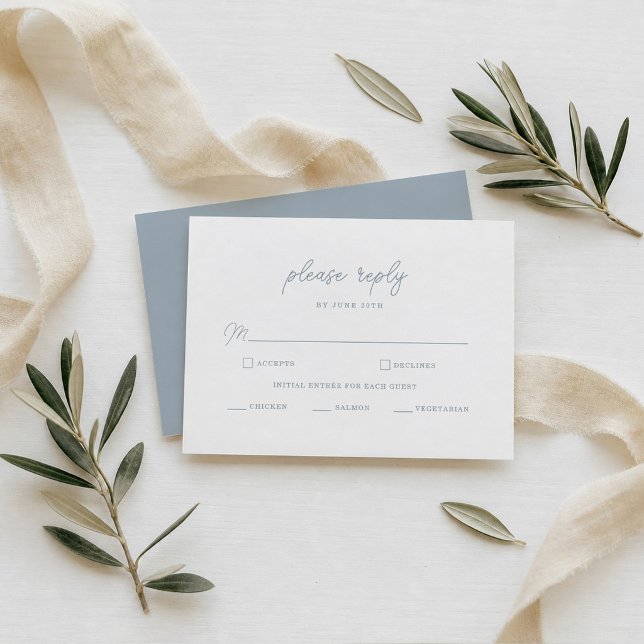 D'accompagnement Carte de réponse de mariage élégante et propre en  (Créateur téléchargé)