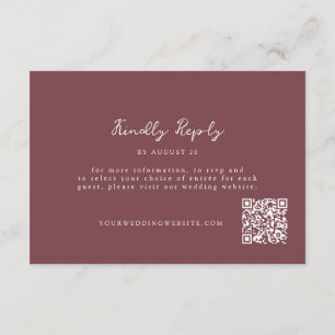 D'accompagnement Carte de réponse de mariage en ligne avec QR Code 