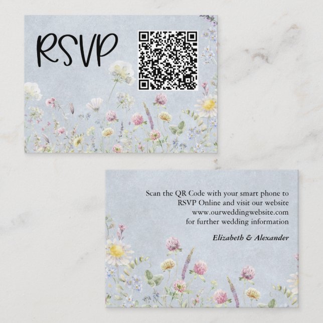 D'accompagnement Carte de réponse de mariage en pierre bleue pour j (Devant / Derrière)