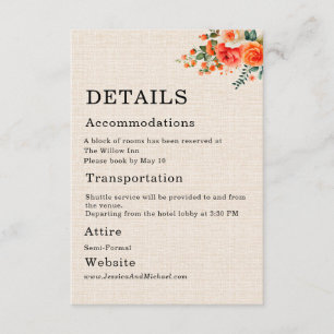 D'accompagnement Carte de réponse de mariage florale minimale en li