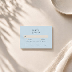D'accompagnement Carte de réponse de mariage hivernal bleu glace